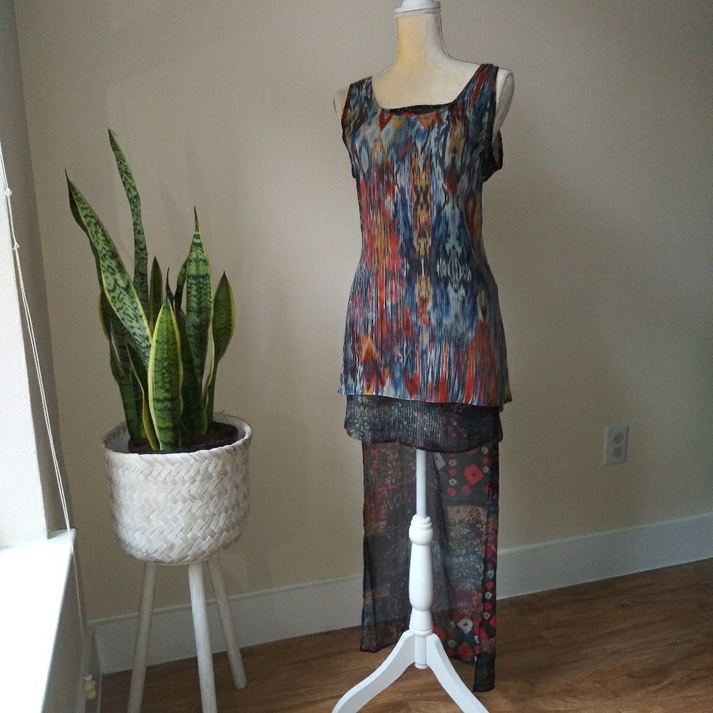 Boho | Zara Trafaluc Sheer High Low Tunic